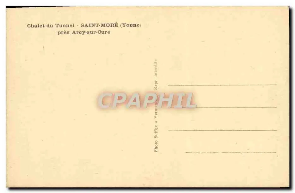 Chalet du Tunnel — in der Nähe von Arcy-sur-Cure — Photo Suffize à Vermeil - Rückseite