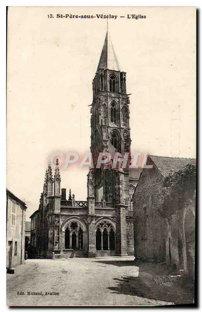 St-Père-sous-Vézelay — A Igreja — Edit. Michaud, Avallon - Frente
