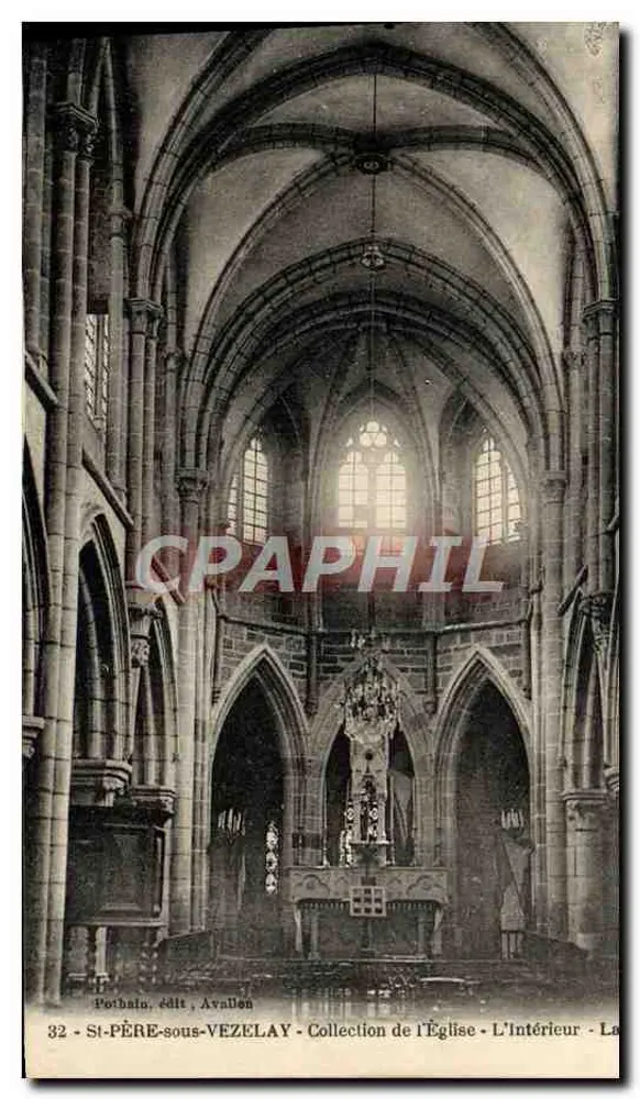 St-Père-sous-Vézelay — Innenansicht der Kirche — Pothain, Verlag, Avallon n°32 - Vorderseite