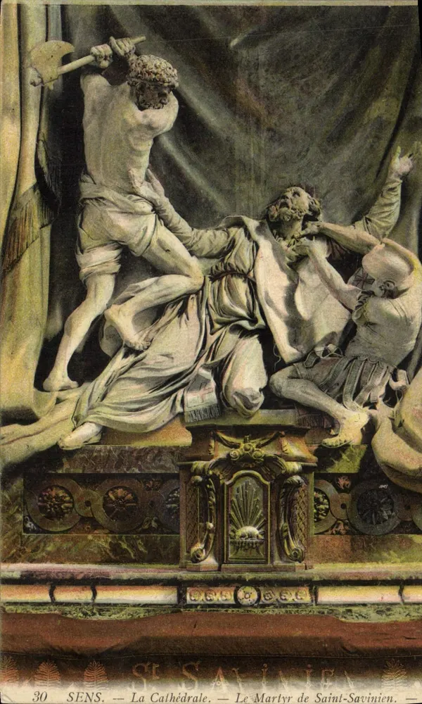 Sens — Die Kathedrale — Das Martyrium des heiligen Savinien — Verlag: S. Savinien, Nr. 30 - Vorderseite