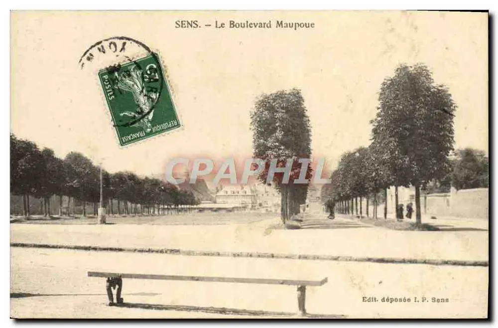 SENS — O Boulevard Maupoue — Edit. depositada I. P. Sens - Frente