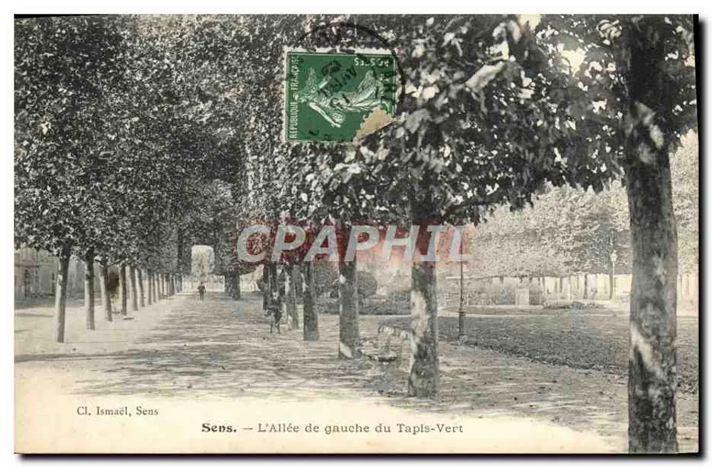 Sens — A Avenida da Esquerda do Tapete Verde — Cl. Ismaël, Sens - Frente