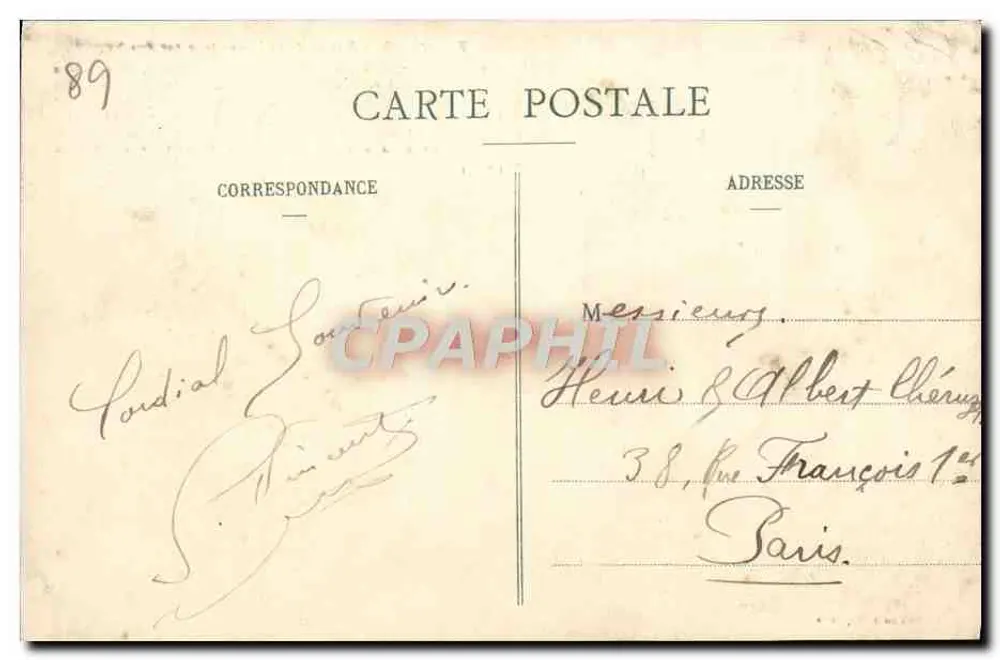 Sens - Das Rathaus, Ansicht von hinten — Werk von Herrn Dupont und Poivert — Sammlung J. DA Sens - Rückseite
