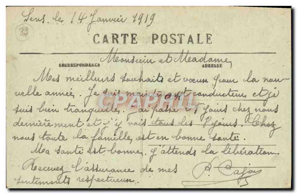 Sens (Yonne) — Le Nouveau Pont, aus der rechten Uferseite, stromaufwärts — Collection J. Dr. Fons - Rückseite