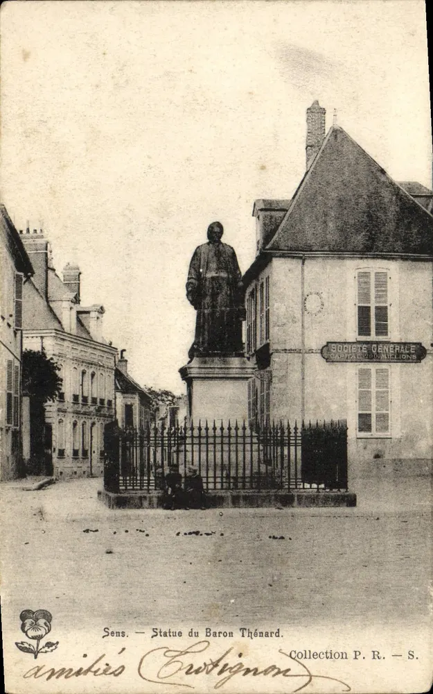 Sens — Estátua do Barão Thénard — Sociedade Geral - Frente