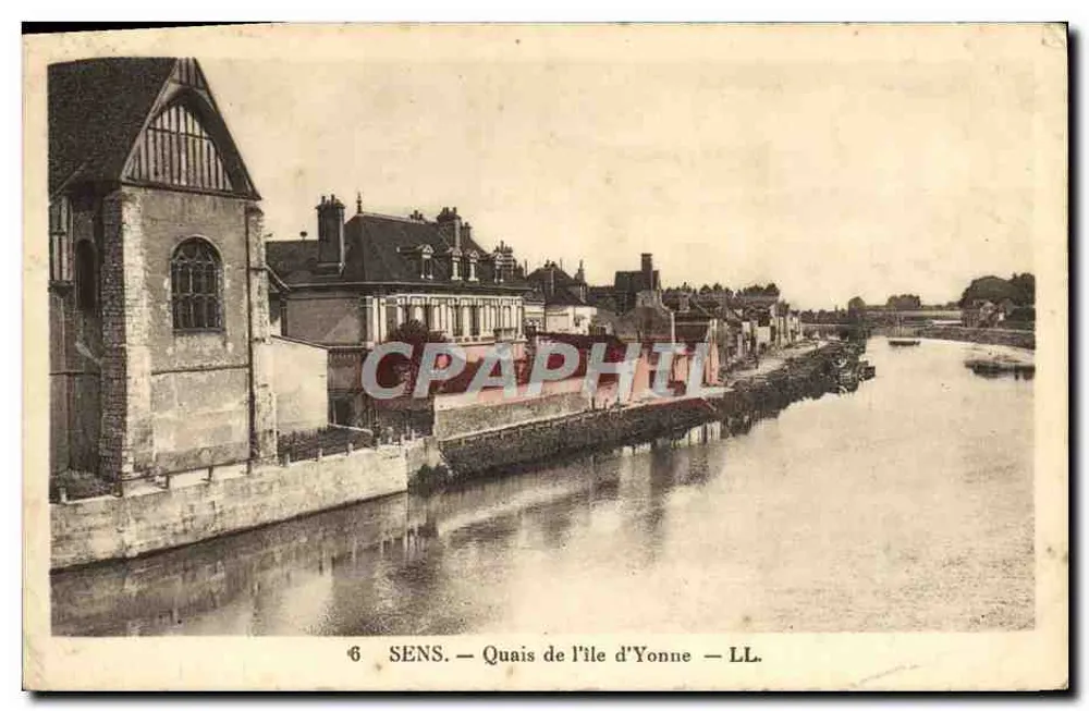 Sens — Darsena dell'isola di Yonne — LL - Recto