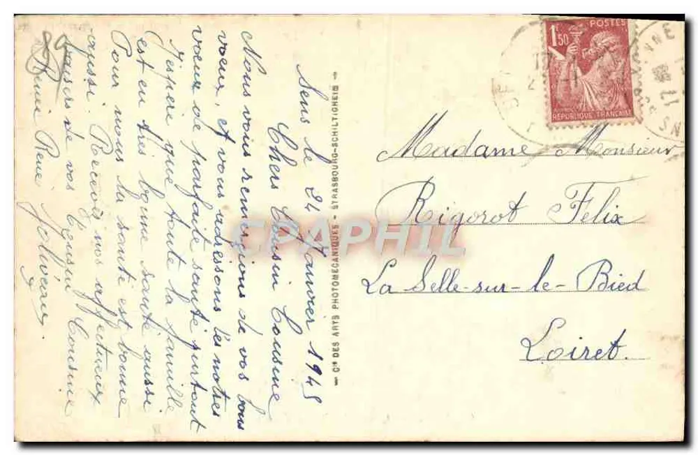 Sens — Darsena dell'isola di Yonne — LL - Verso