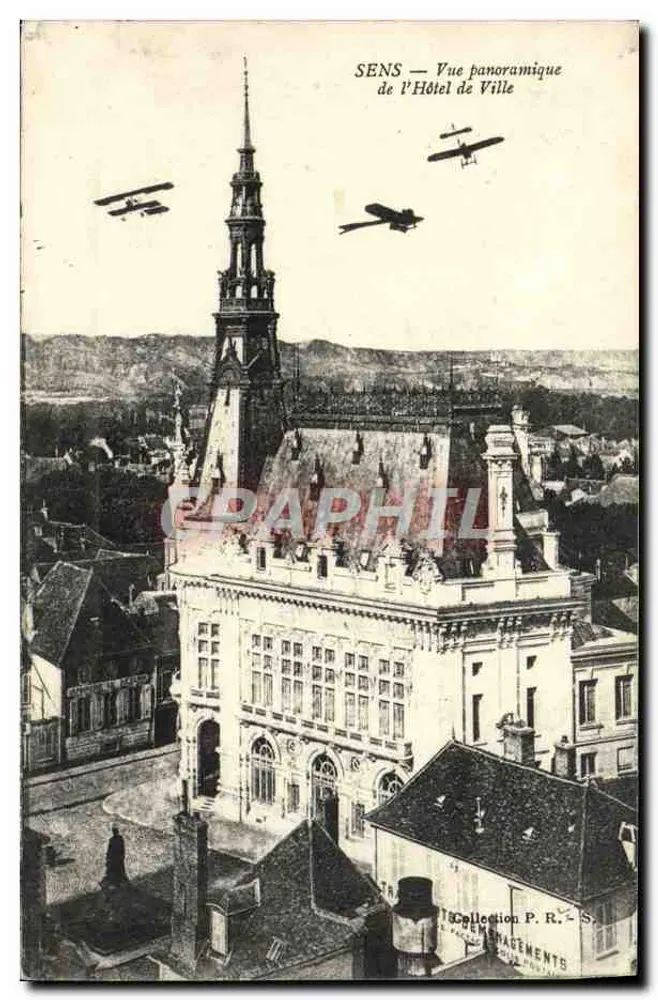 Sens — Panoramablick auf das Rathaus — Verlag P.R. — Nr. 89 - Vorderseite