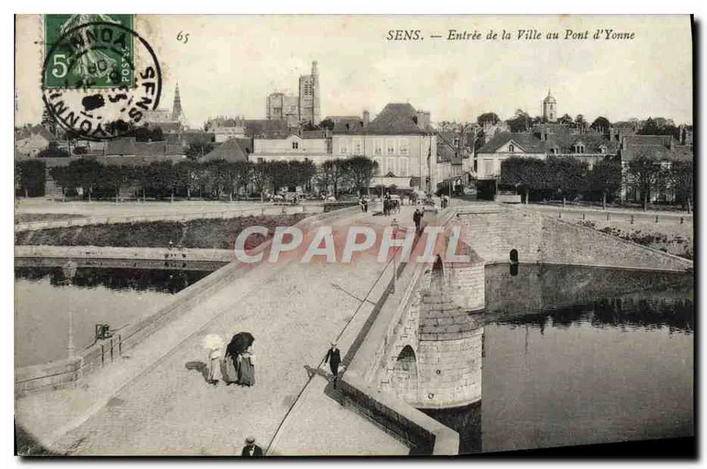 SENS — Eingang in die Stadt am Yonne-Brücke — unbekannter Verleger, Nr. 65 - Vorderseite