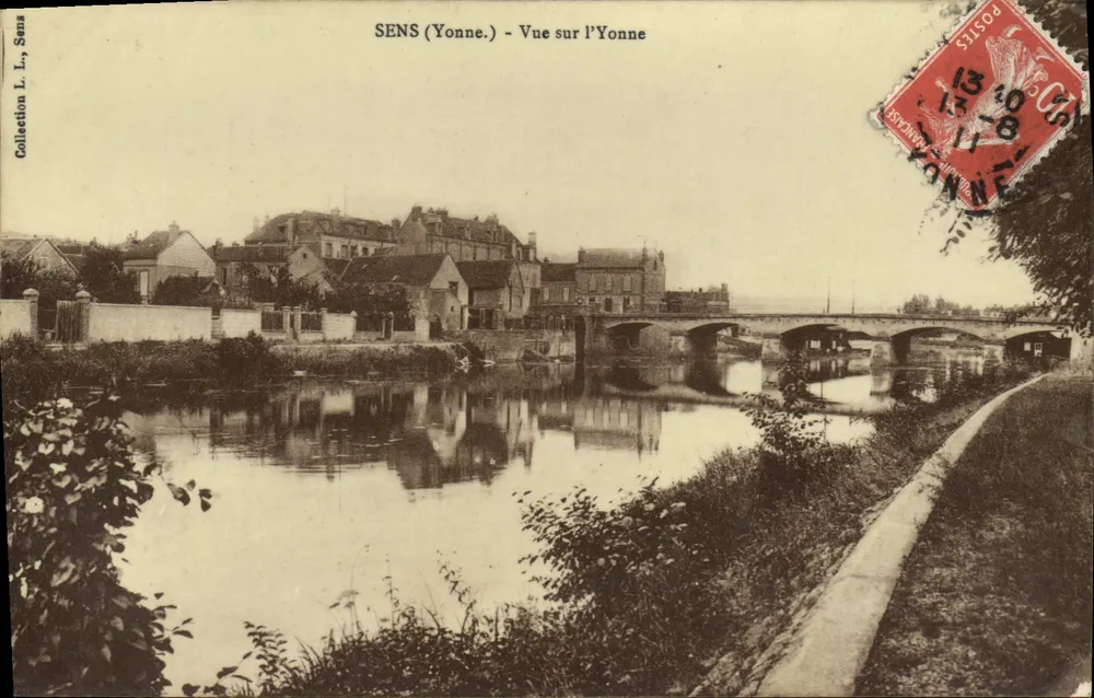 SENS (Yonne) - Vista sobre a Yonne — Coleção L. Sans - Frente