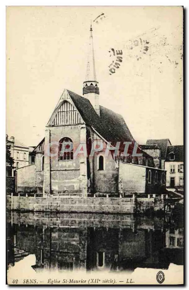 Sens — Igreja de São Maurício (século XII) — LL. - Frente