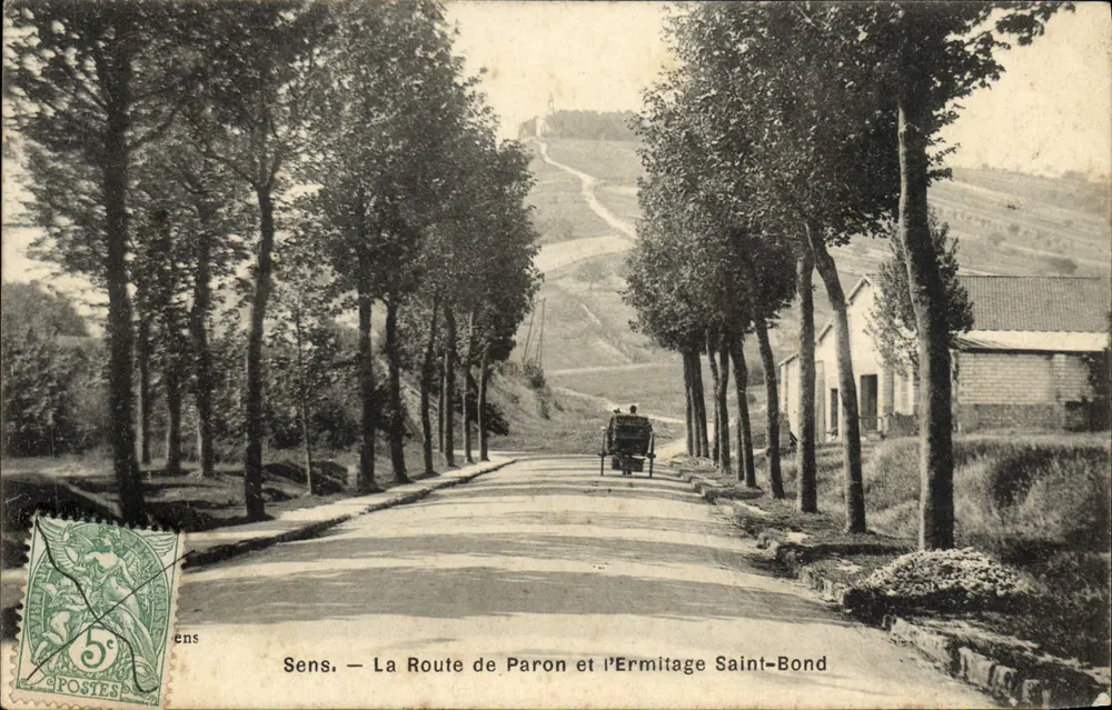 Sens — La Route de Paron et l'Ermitage Saint-Bond — Verlag unbekannt, Seriennummer nicht sichtbar - Vorderseite