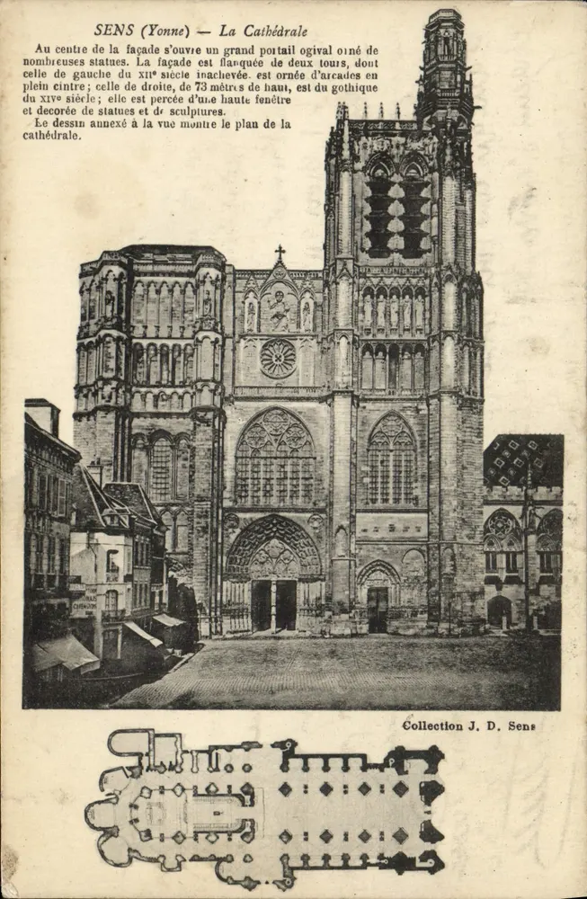 SENS (Yonne) — A Catedral — Coleção J. D. Sens - Frente