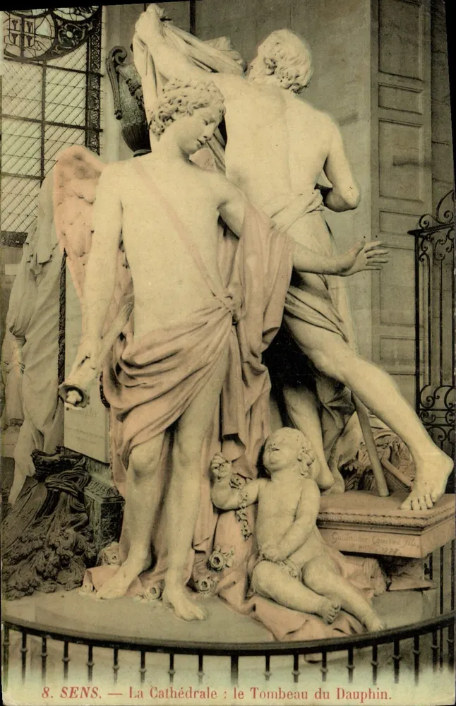 Sens — Die Kathedrale: Das Grab des Dauphins — Guillotaine Courtois fils, n°8 - Vorderseite