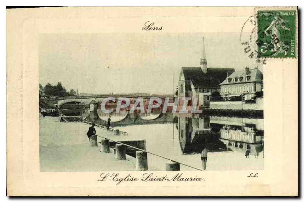 A Igreja de São Maurício — Sens — editor L.L. - Frente