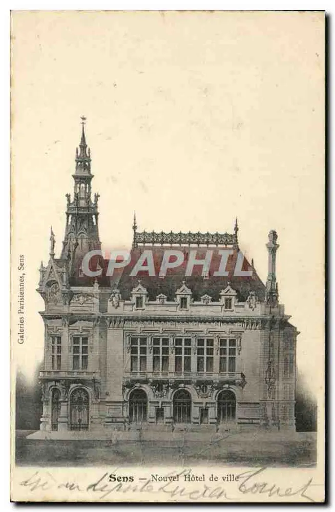 Sens — Novo Hotel de Ville — Galeries Parisiennes, Sens - Frente