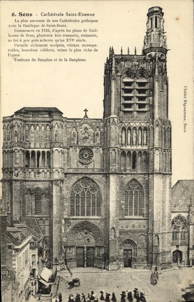 Sens - Catedral de São Etienne — Cliché Rigoureau, Sens, n°6 - Frente