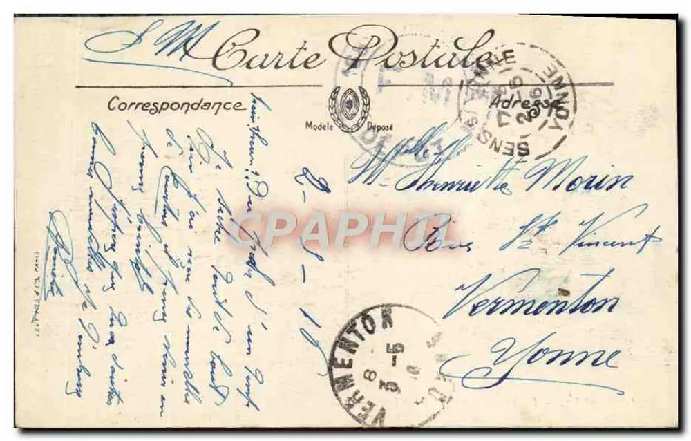 Sens — O Tapete Verde e a Fonte de Água — LL. n°123 - Verso