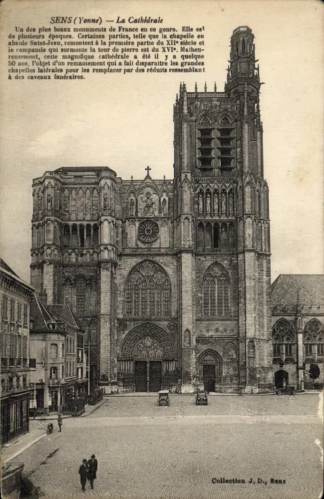 Sens (Yonne) — A Catedral — Coleção J. D., Sens - Frente