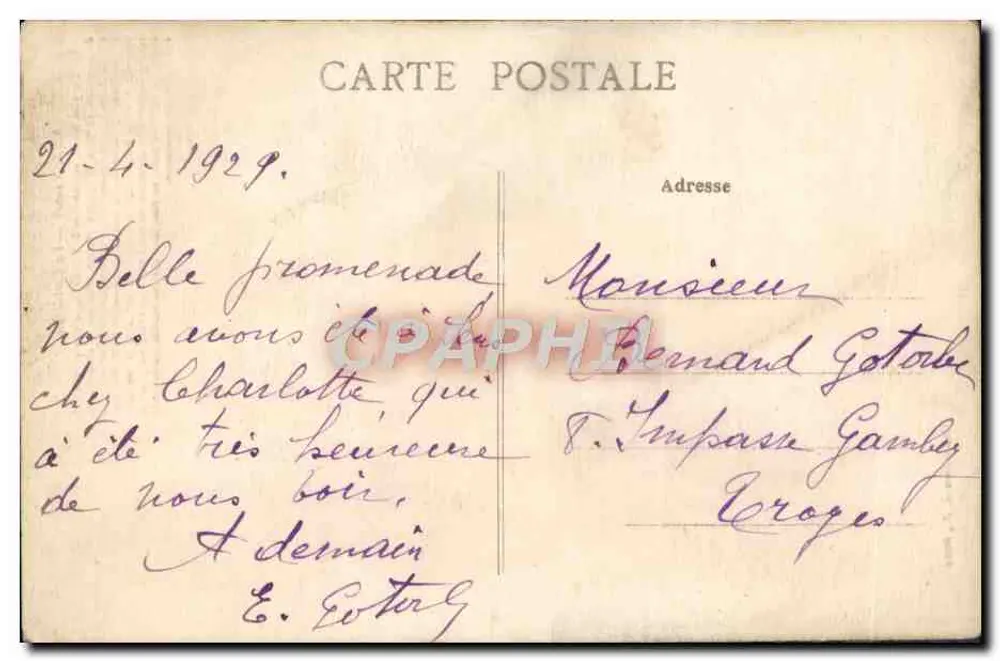 Sens (Yonne) — A Catedral — Coleção J. D., Sens - Verso