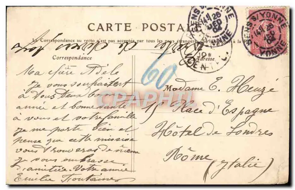 SENS — Rue de la République — ÉDITION DES NOUVELLES GALERIES, SENS - Verso