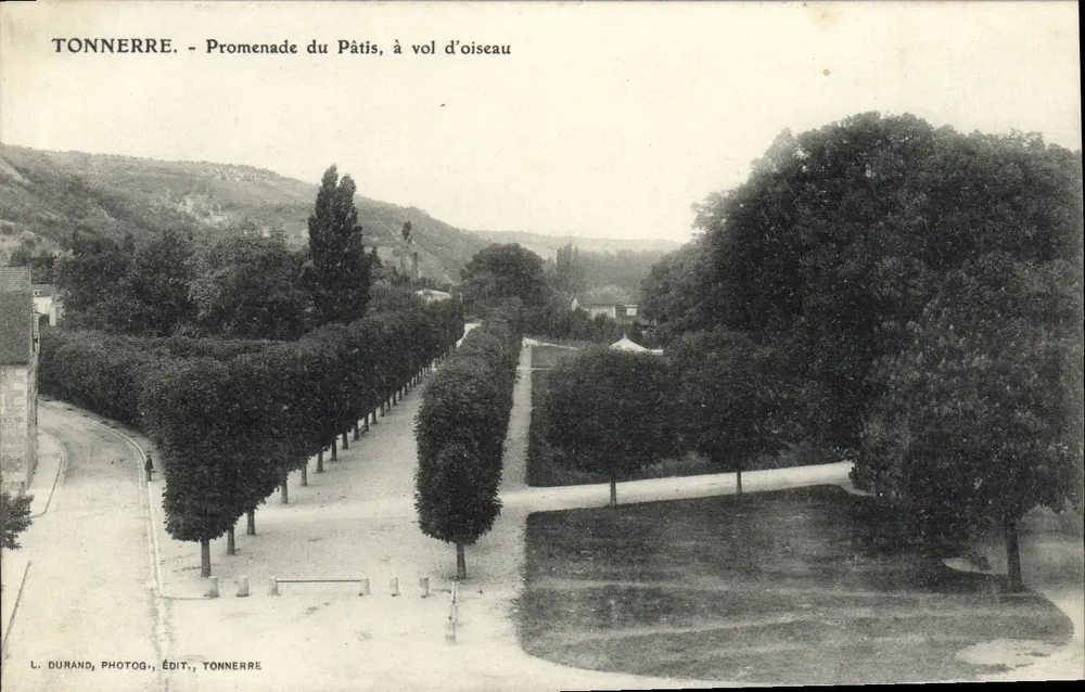 Tonnerre - Ansicht der Pâtis Promenade, von oben gesehen — L. Durand, Fotograf, Verleger, Tonnerre - Vorderseite