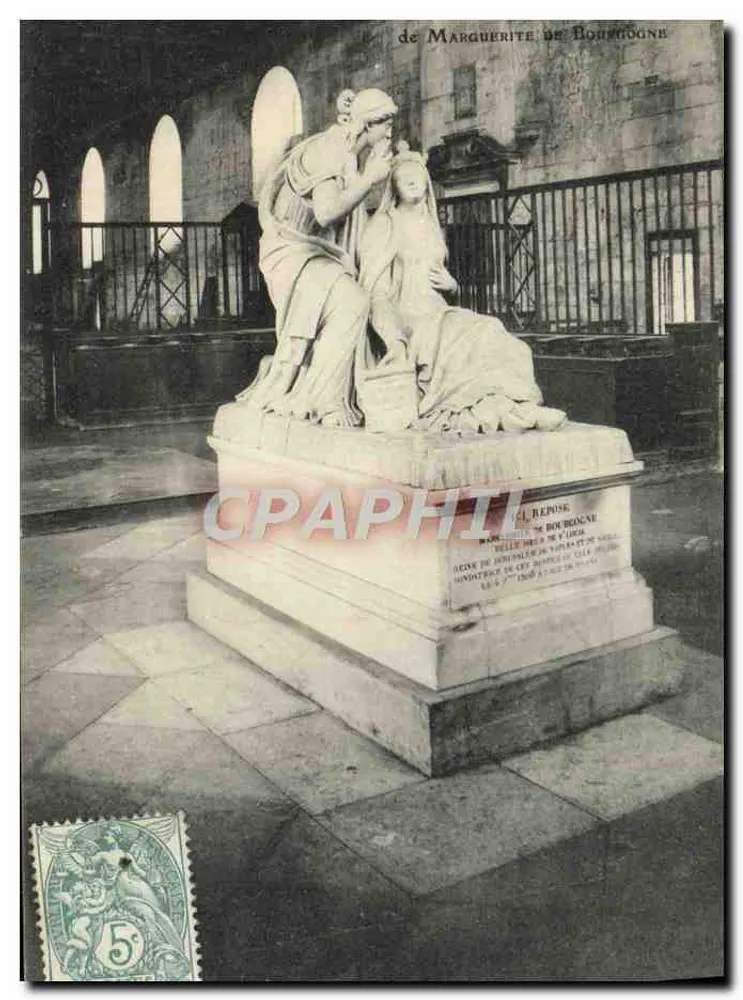 Statue von Marguerite de Bourgogne — Totenmal — unbekannter Verlag - Vorderseite