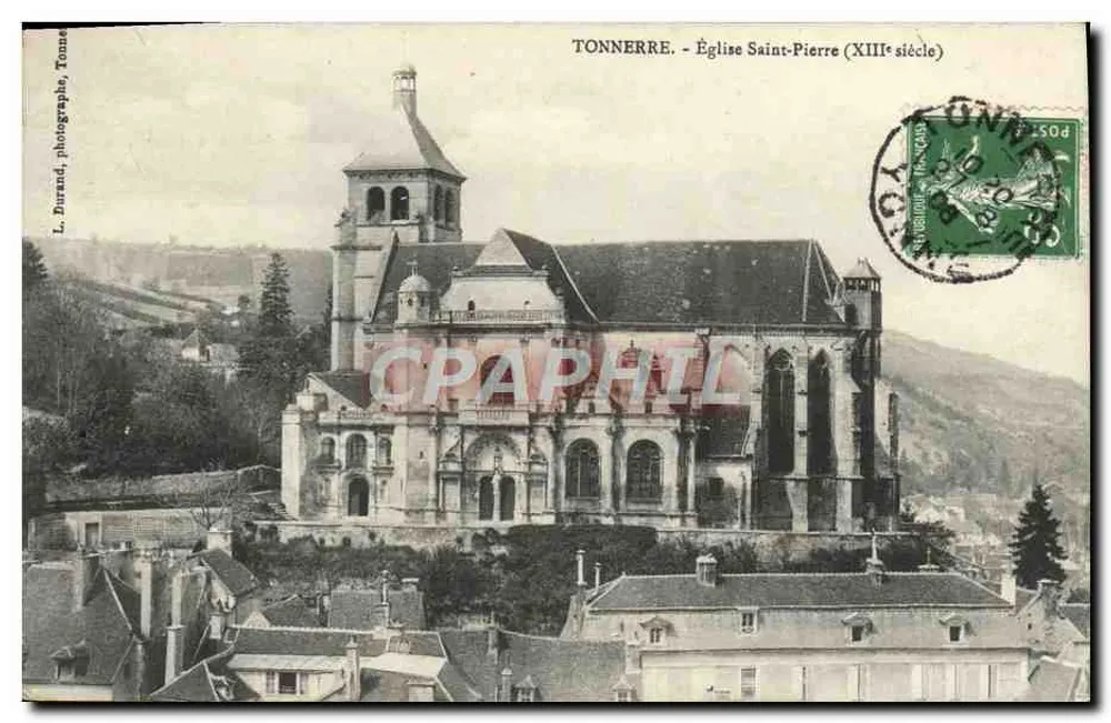 Tonnerre - Igreja de São Pedro (século XIII) — L. Durand, Tonne - Frente