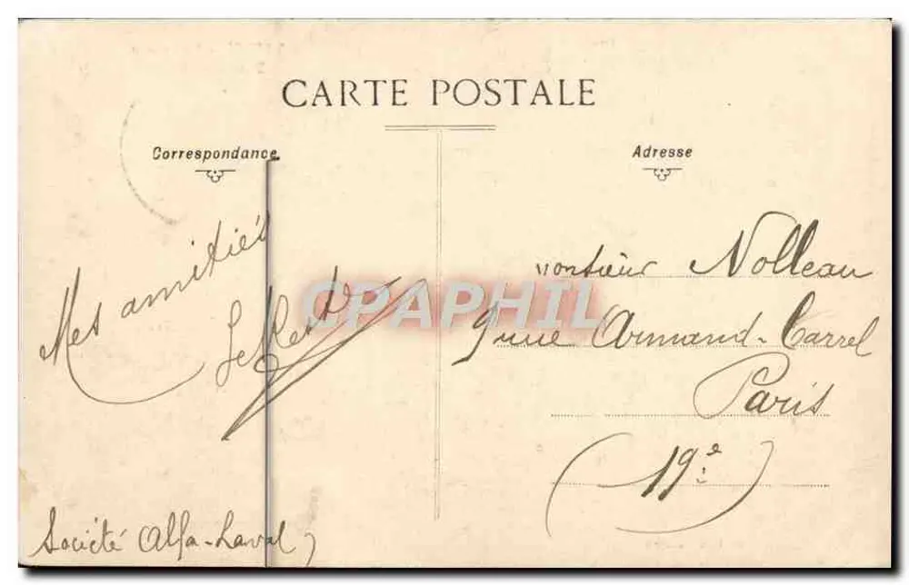 TOUCY — A grande Torre da Igreja — Edição Go 1907 - Verso