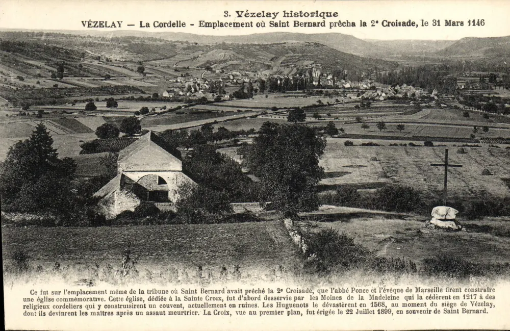 Vézelay — La Cordelle — Ort, an dem Saint Bernard die 2. Kreuzzug gepredigt hat, 31. März 1146 - Vorderseite