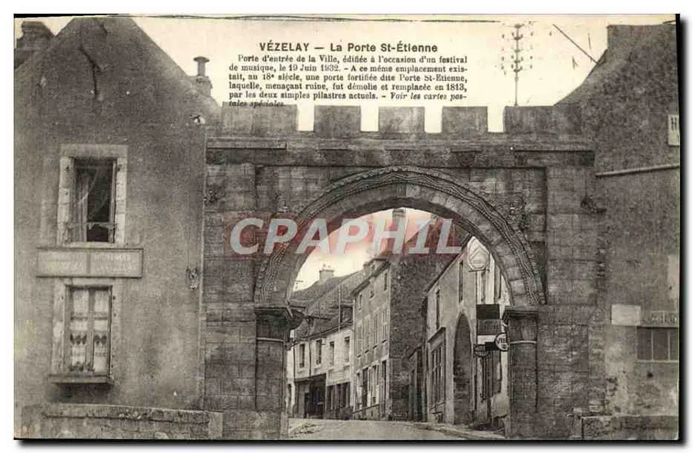 Vézelay — A Porta de São Etienne — Edição Tarpin - Cliché - Frente