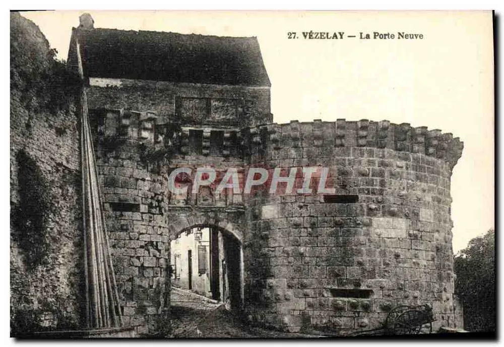 Vézelay — A Porta Nova — Librairie Pothain frères, éd. Avallon - Frente