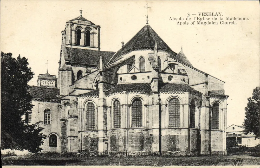 Vezelay — Abside da Igreja da Madeleine — Neuruelin Frères, Paris-Corbeil - Frente