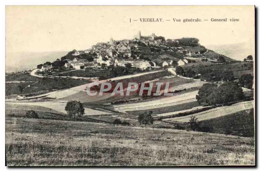 Vézelay — Vista geral — Neurolain Frères, Paris-Copénil, n°89 - Frente