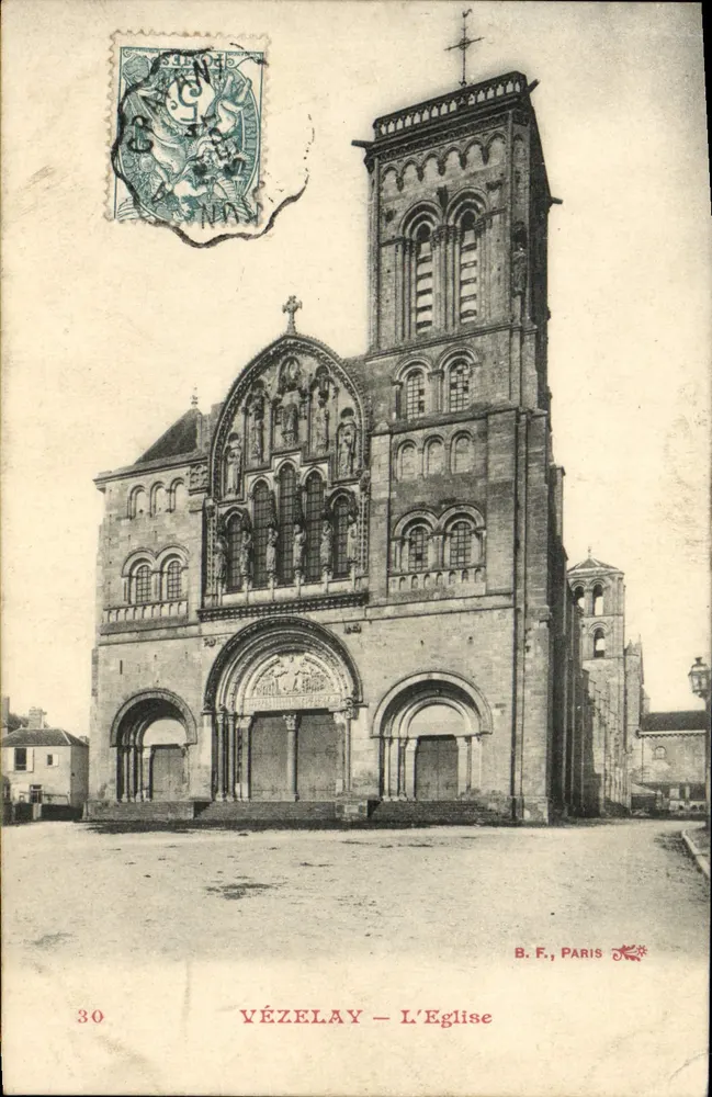 VÉZELAY — A Igreja — B.F., Paris, n°30 - Frente