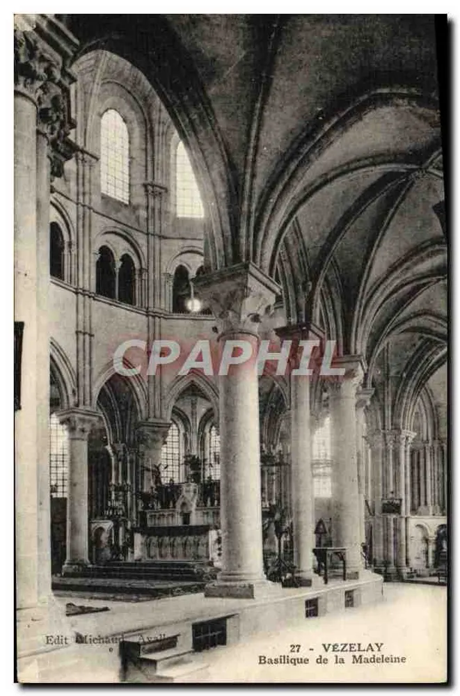 Vézelay - Basílica de Santa Maria — Édit Michaud, Axall, n°27 - Frente