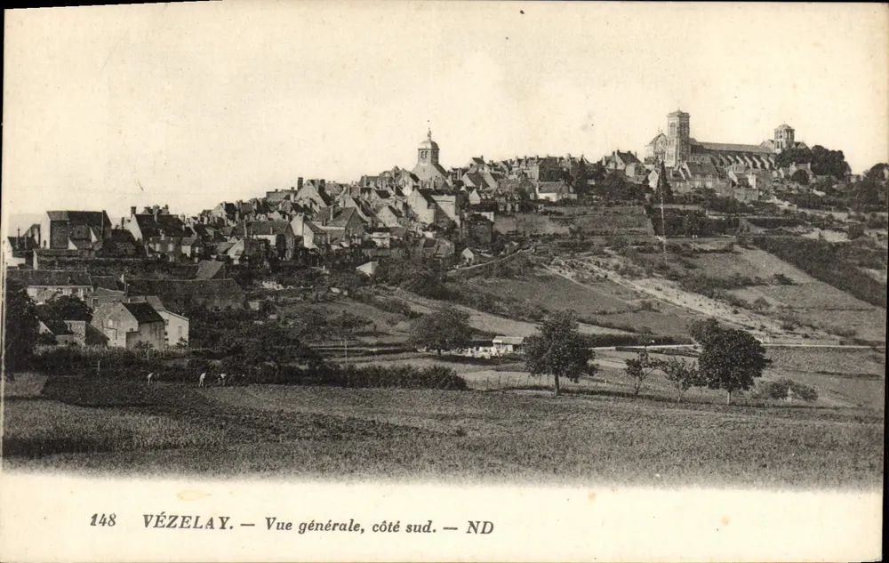 Vézelay — Vista geral, lado sul — ND - Frente