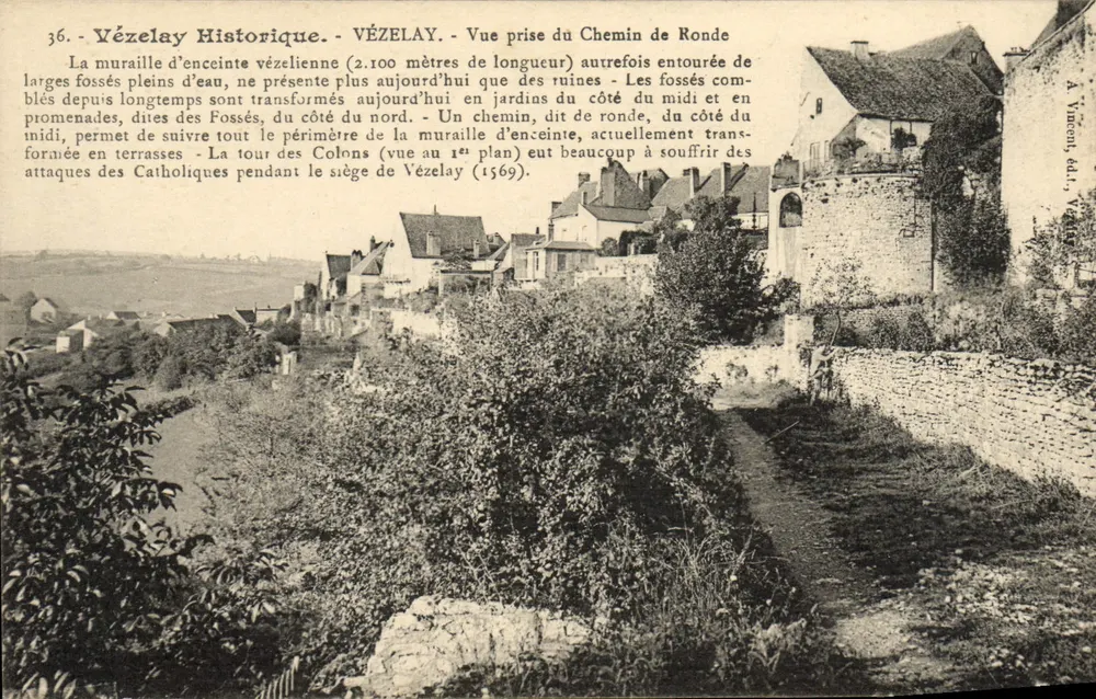 Historisches Vézelay - VÉZELAY - Blick vom Chemin de Ronde - Vorderseite