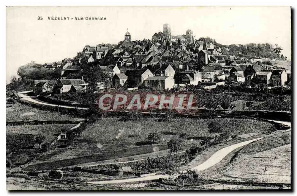 Vézelay — Widok ogólny — Librairie Pothain, Avalton - Awers
