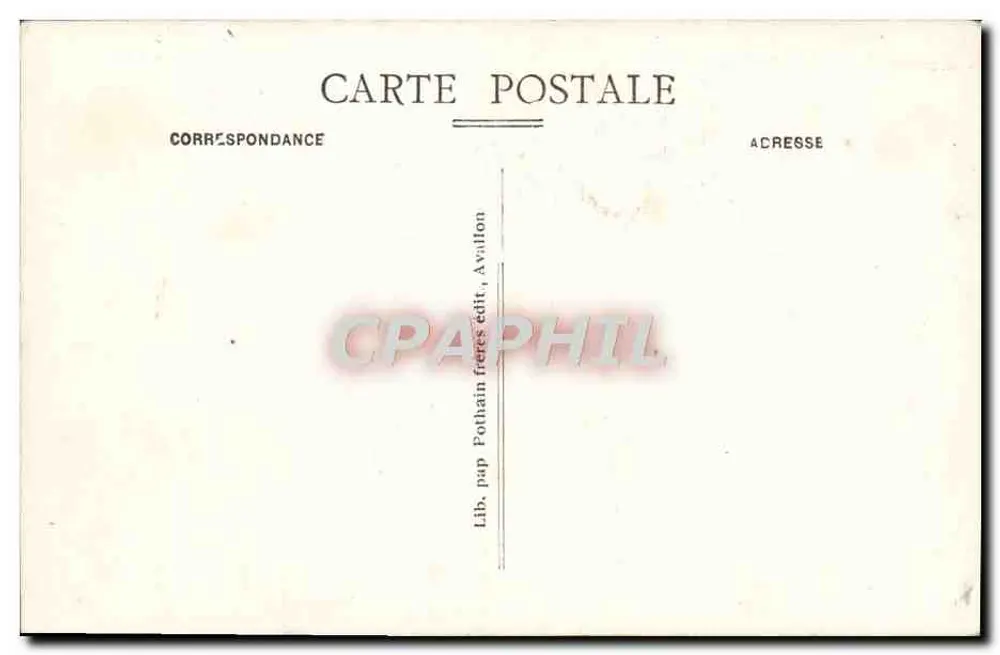 Vézelay — Widok ogólny — Librairie Pothain, Avalton - Rewers