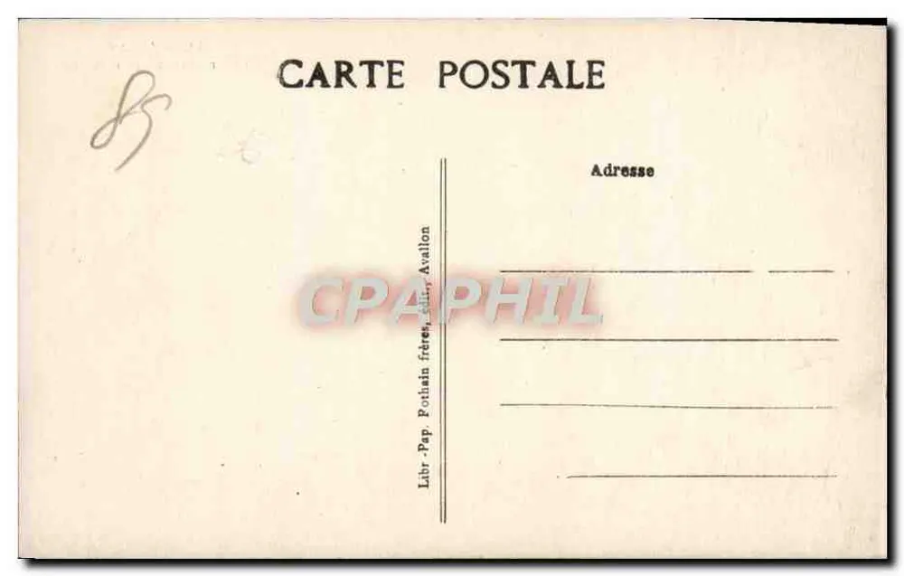 Vézelay — A Promenade do Castelo — Livraria Pothain frères, Avallon - Verso