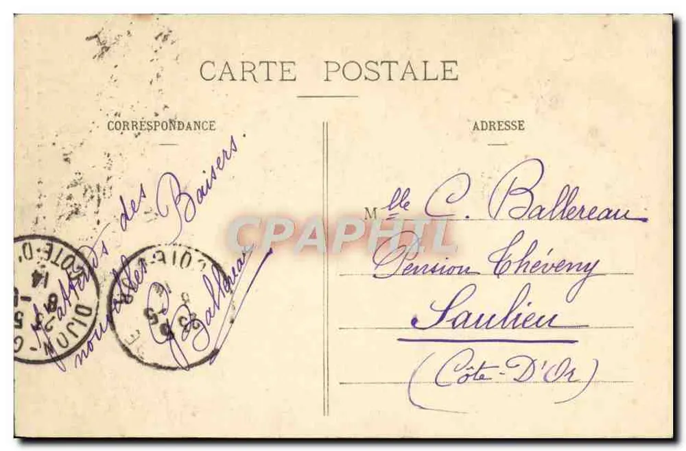 Vézelay - Kirche der Madeleine - Innenansicht - Pothain, Verlag, Avalion - Rückseite