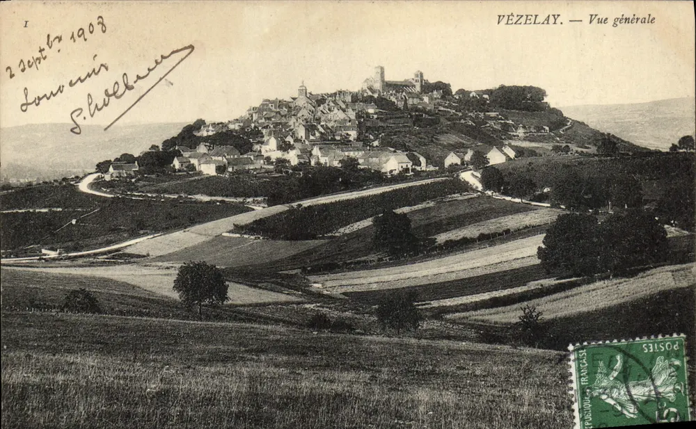 VÉZELAY — Vista geral — Editor não identificado, número de série não visível - Frente