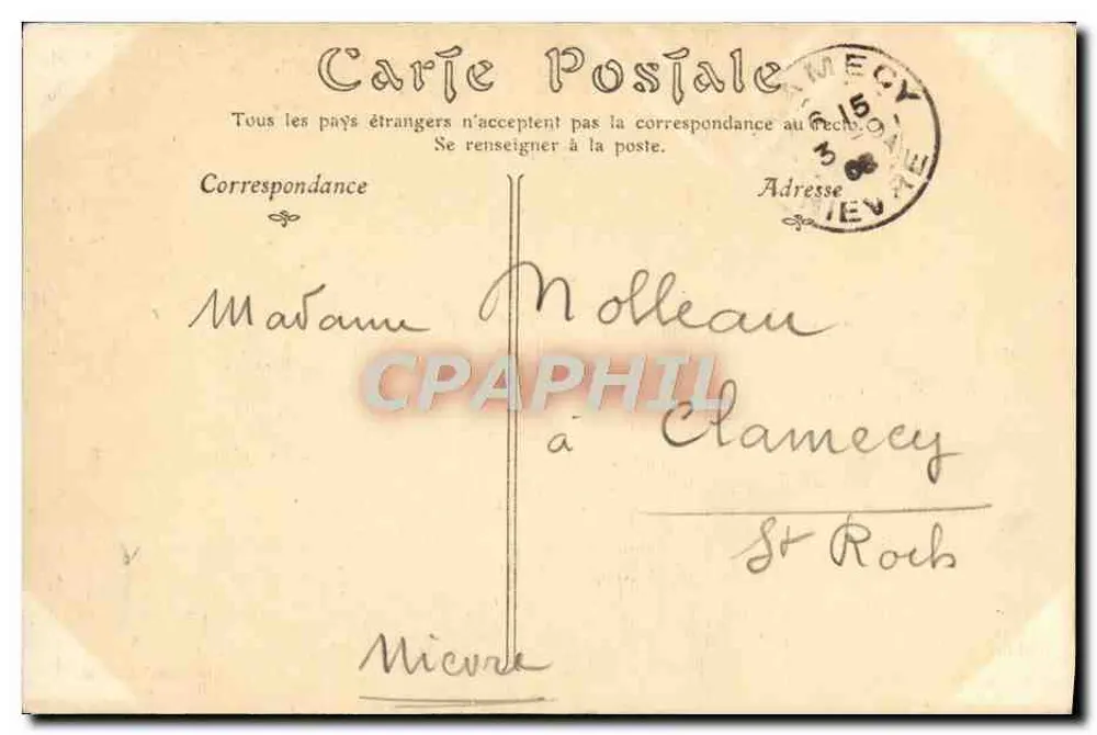 VÉZELAY — Vista geral — Editor não identificado, número de série não visível - Verso