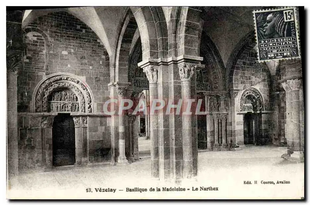 Vézelay — Basílica de Santa María Mayor — El Narthex - Anverso