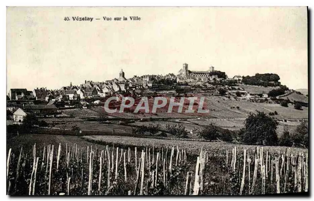 Vézelay — Vista da Cidade — Editor Morvan Circuits P.L.M. - Frente