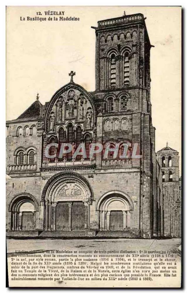 Vézelay — A Basílica de Santa Madeleine — Lib. Pap. Ravier, édit. Avalon - Frente