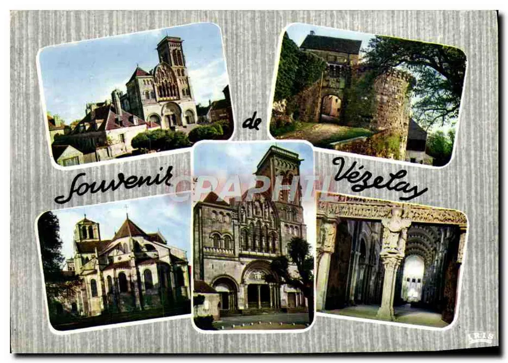 Vézelay — Lembrança da Basílica e de seus monumentos — Editor Mexichrome, n° C 123 - Frente