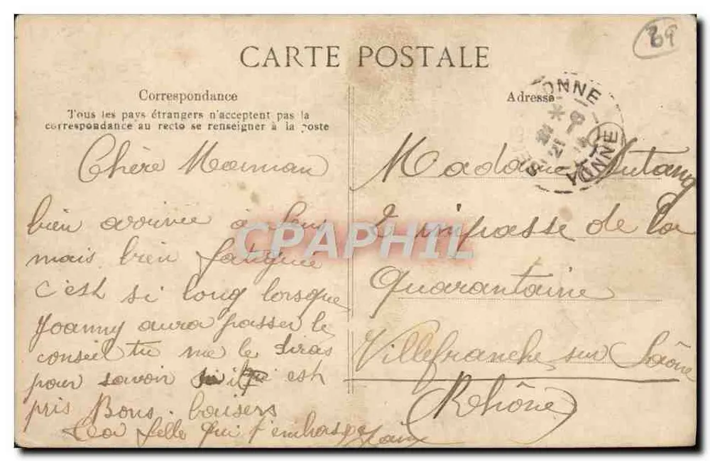 Villefranche — Höhere Schule für junge Mädchen — Verlag E.P. n°27 - Rückseite