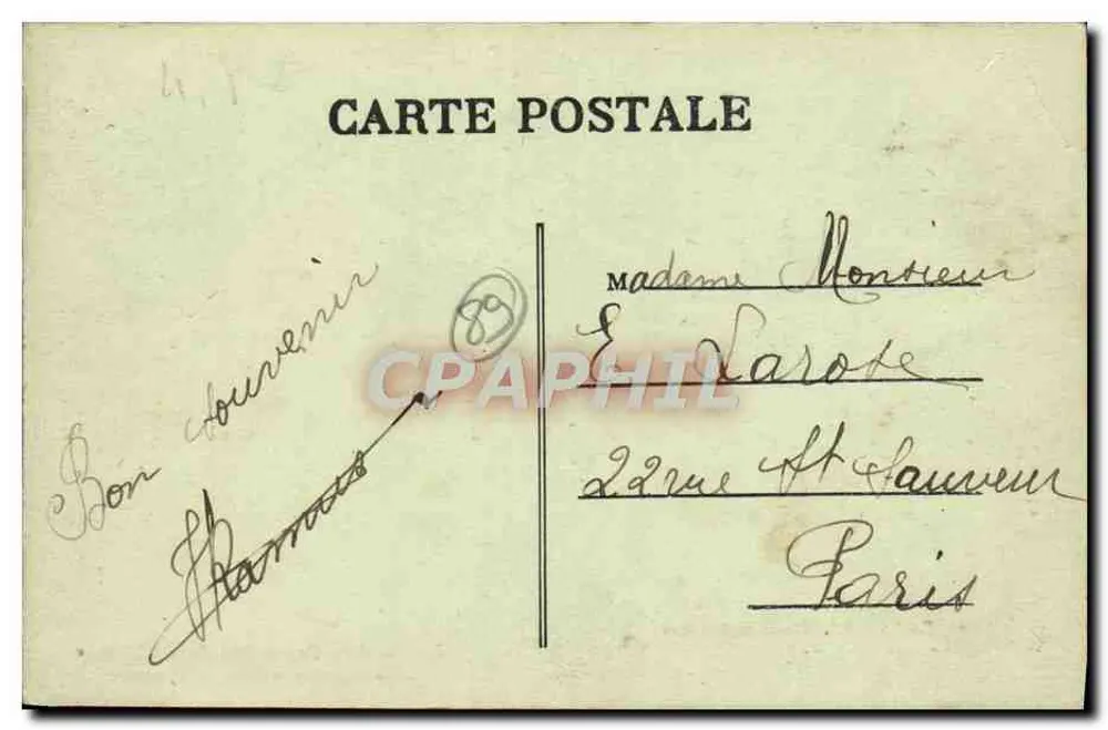 Das Leben auf dem Lande in der Yonne — Eine Holzschlagstelle — Verlag: A. P. L. Paris - Rückseite